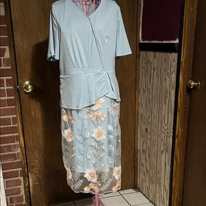 Elegant Floral Embroidered dress